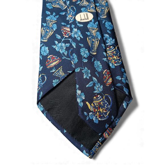 Dunhill Silk Tie Bundle 4 Luxury Designer Neckties 56 Inch Length - Picture 13 of 14